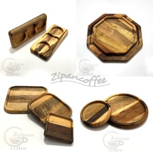 سینی چوبی سرو قهوه ، چوب طبیعی C20